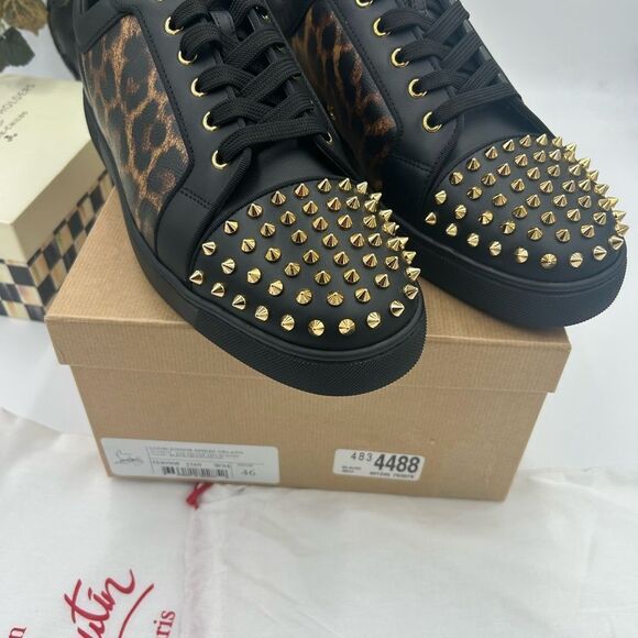 Men's Christian Louboutin, Louis Jr, Orlato spike sneakers size 46 made Italy - Picture 3 of 11